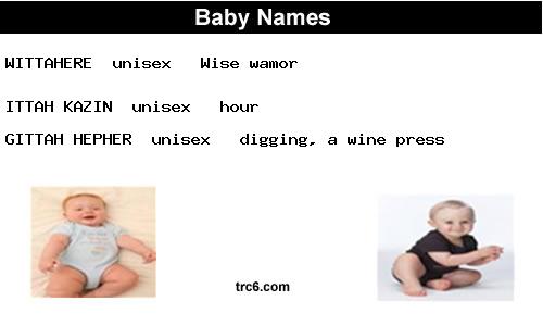 ittah-kazin baby names